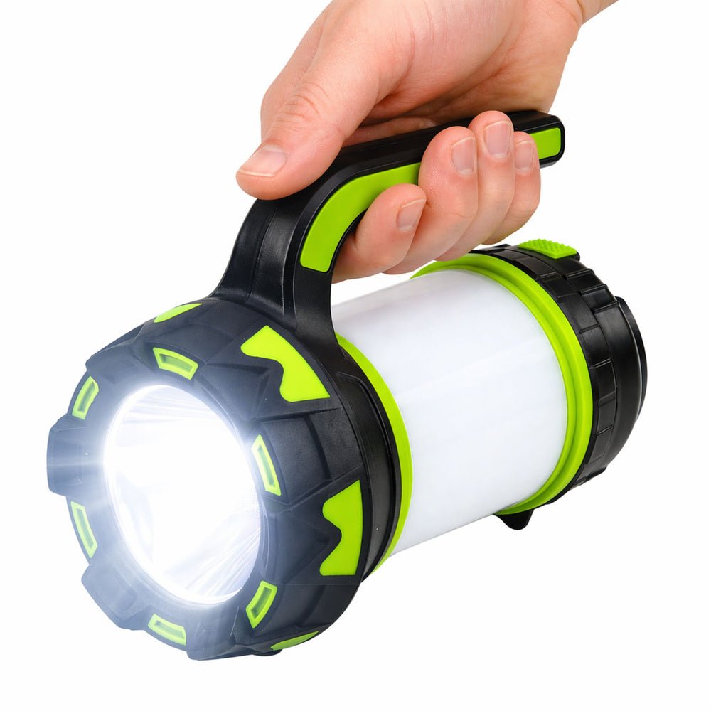 Višenamjenska LED lampa za kampiranje - crno/zelena