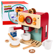 Wooden Coffee Maker Set Small Barista Cups Accessories