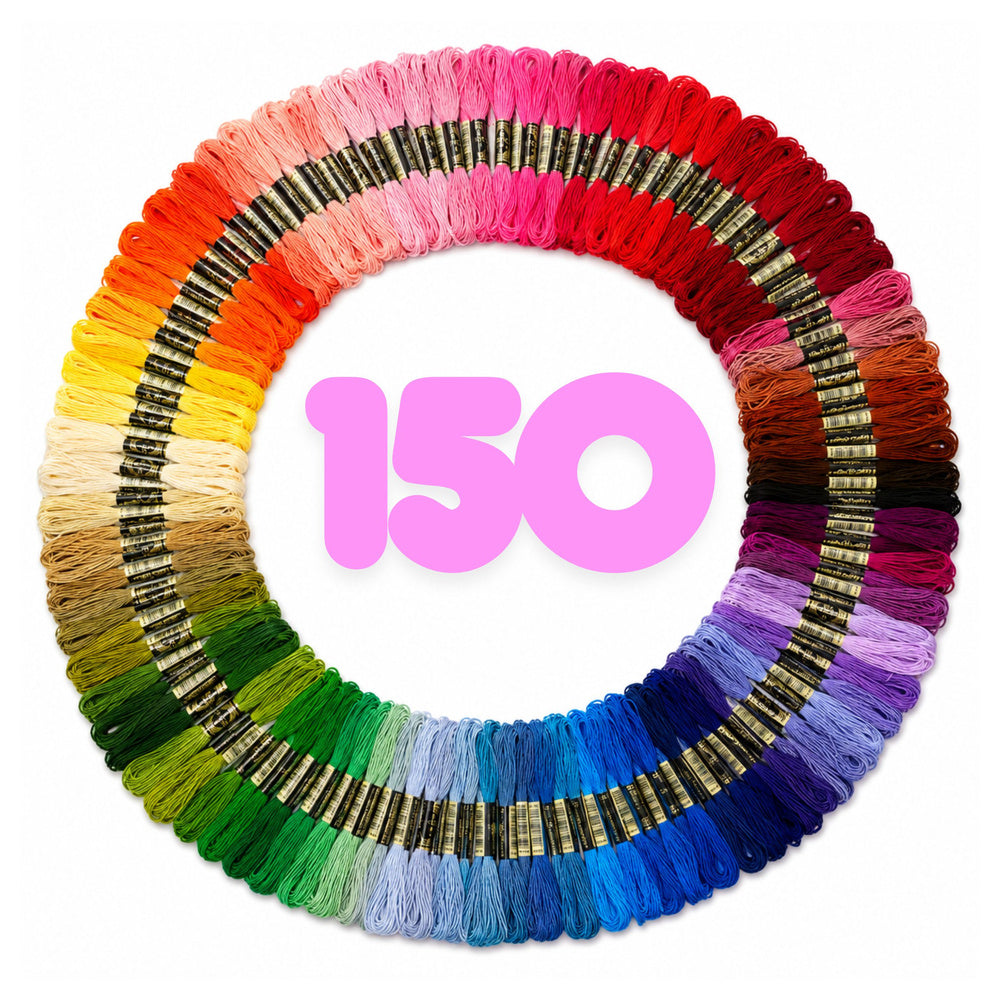 Embroidery Floss Set Embroidery Colored Threads Mix 150 pcs.