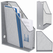 Metal Office Organizer Stand for Documents and Folders, Vertical, Silver, A4