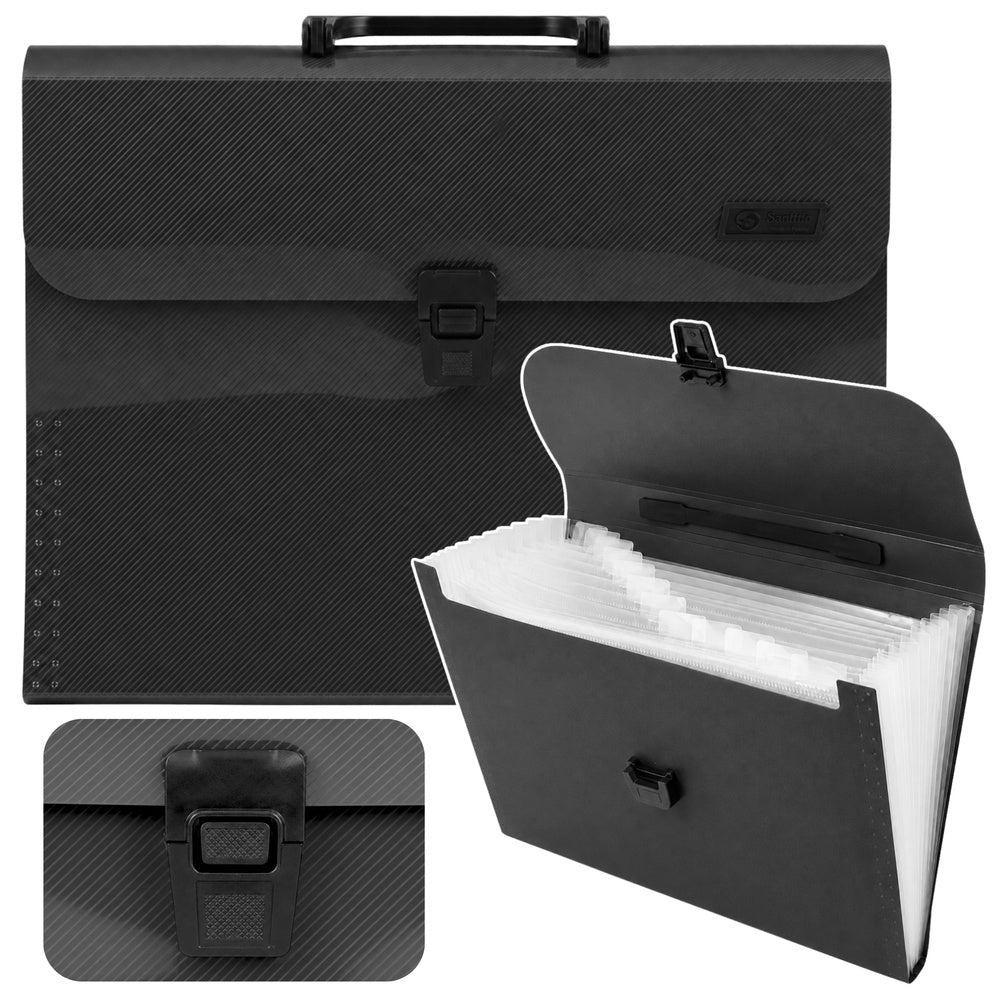 Folder Folder Document Organizer Holder 13 Compartments Black A4