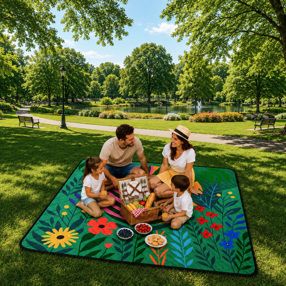 Deka za piknik 100 x 150 cm - šarena