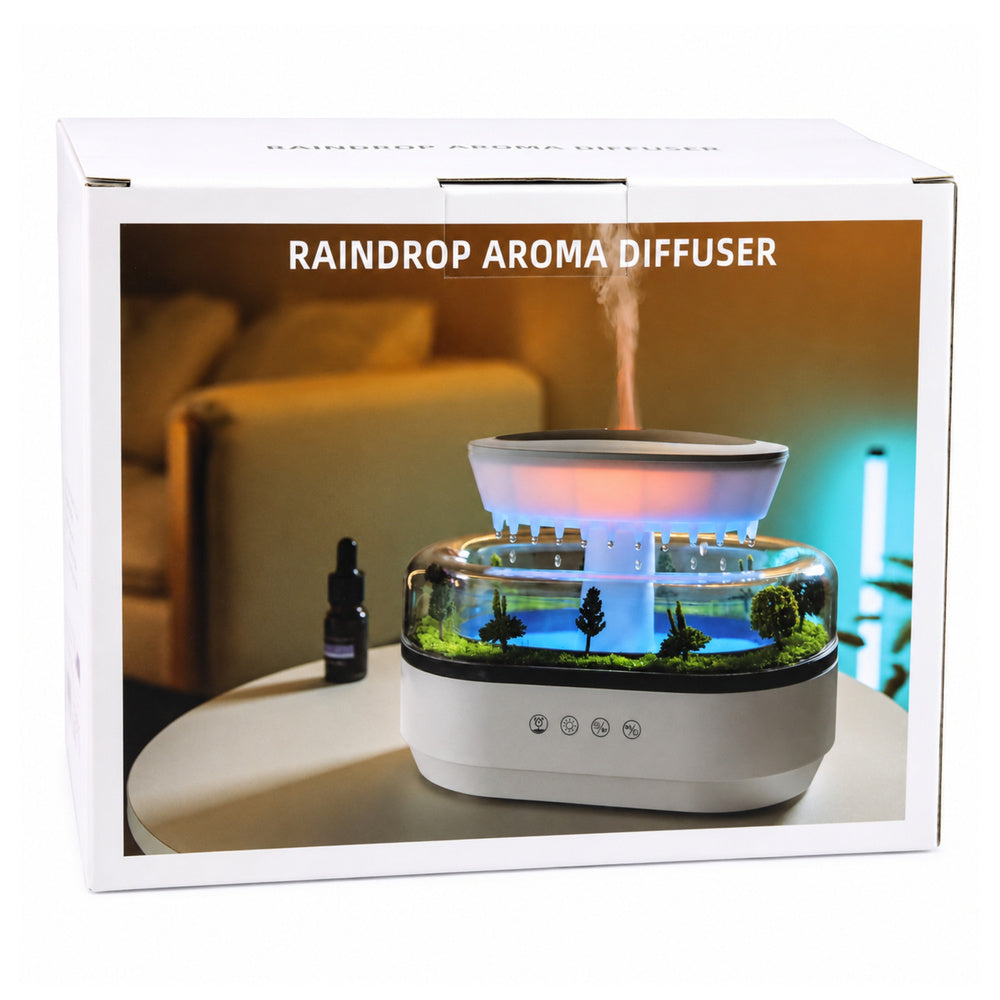 Air Humidifier Aroma Diffuser Rain Effect LED Light Power Supply