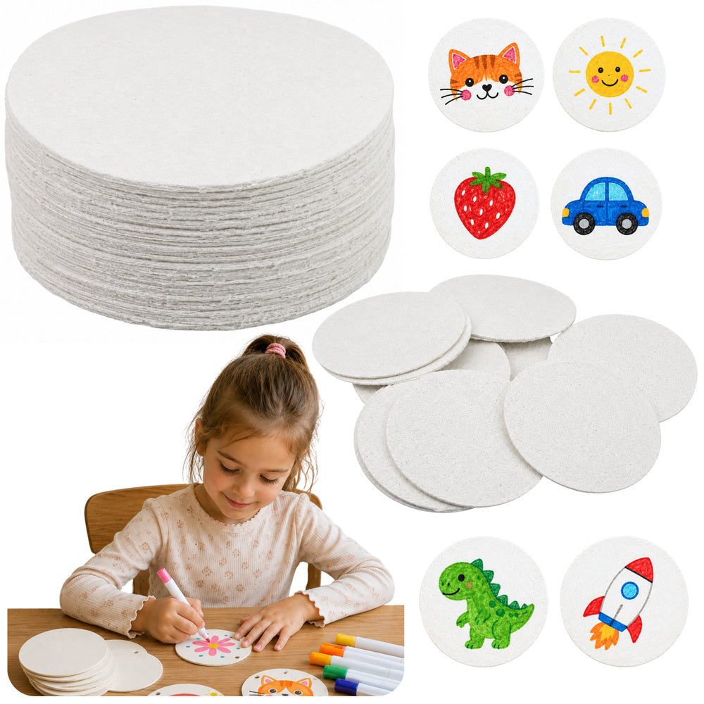 Magic 3D Painting Paper DIY Wood Pulp Discs 20 Pcs 6cm