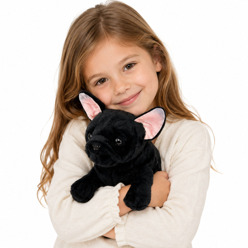 Plišana igračka Bulldog 22 cm - crni