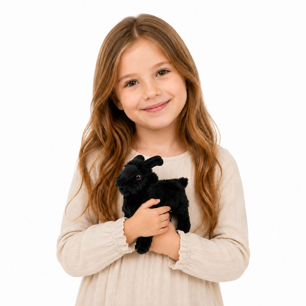 Plišana igračka koza 16 cm - crna