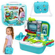 2-in-1 Medical Kit in a Case, Portable Doctor's Office, Accessories, Blue