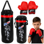 Children's Punching Bag Exercise Set MUAY THAI Gloves 40x14cm S