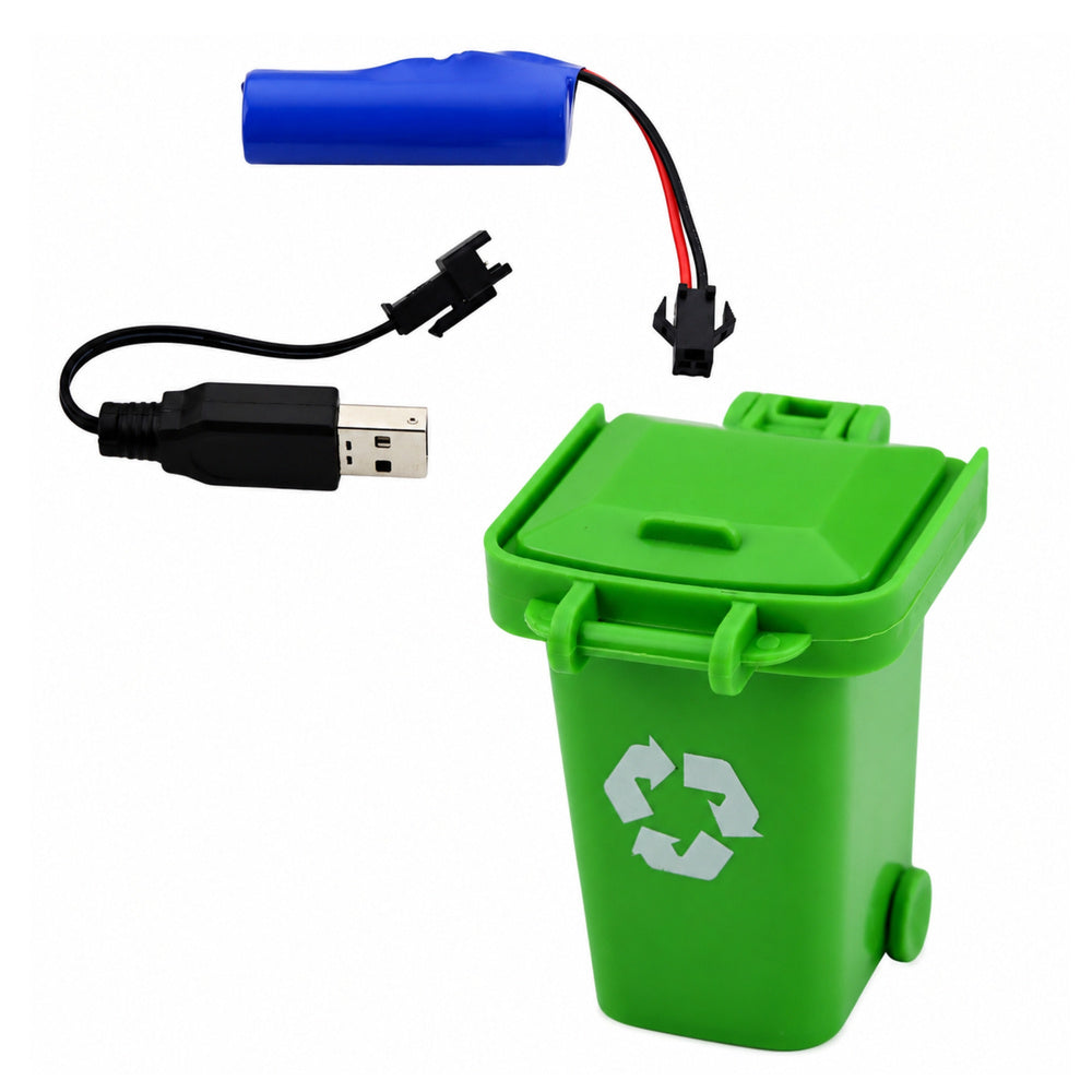 Municipal Vehicle Remote Controlled Garbage Truck RC Container Bin Lights 1:14