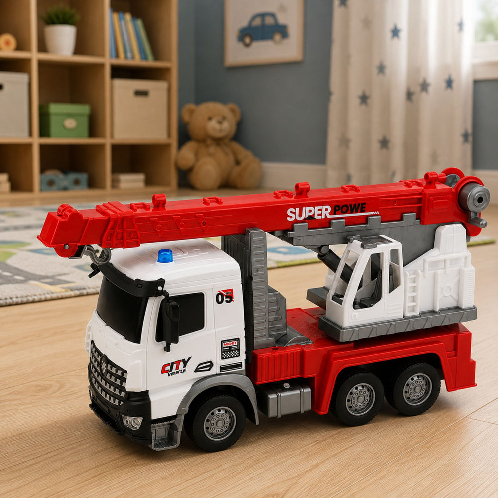 Remote Controlled Crane Truck RC Movable Rotating Crane 1:14