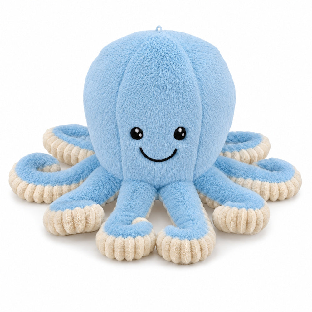 Plush Octopus Plush Toy Cuddly Toy with Elastic Tentacles Blue 30 cm