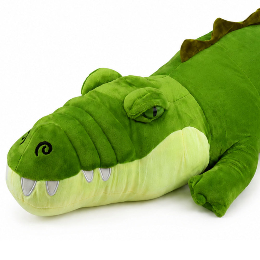 Plush Crocodile Mascot Cuddly Toy Realistic Green 70 cm