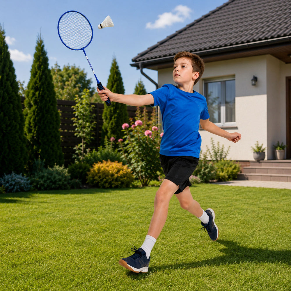Reketi za badminton sa futrolom i lopticom 4u1 - plavi