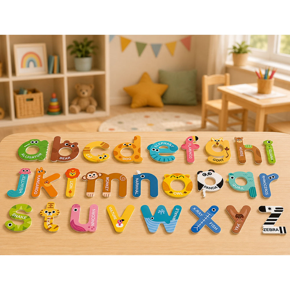 Magnetic Puzzle Letters Educational Fridge Magnets Boards 26 pcs.
