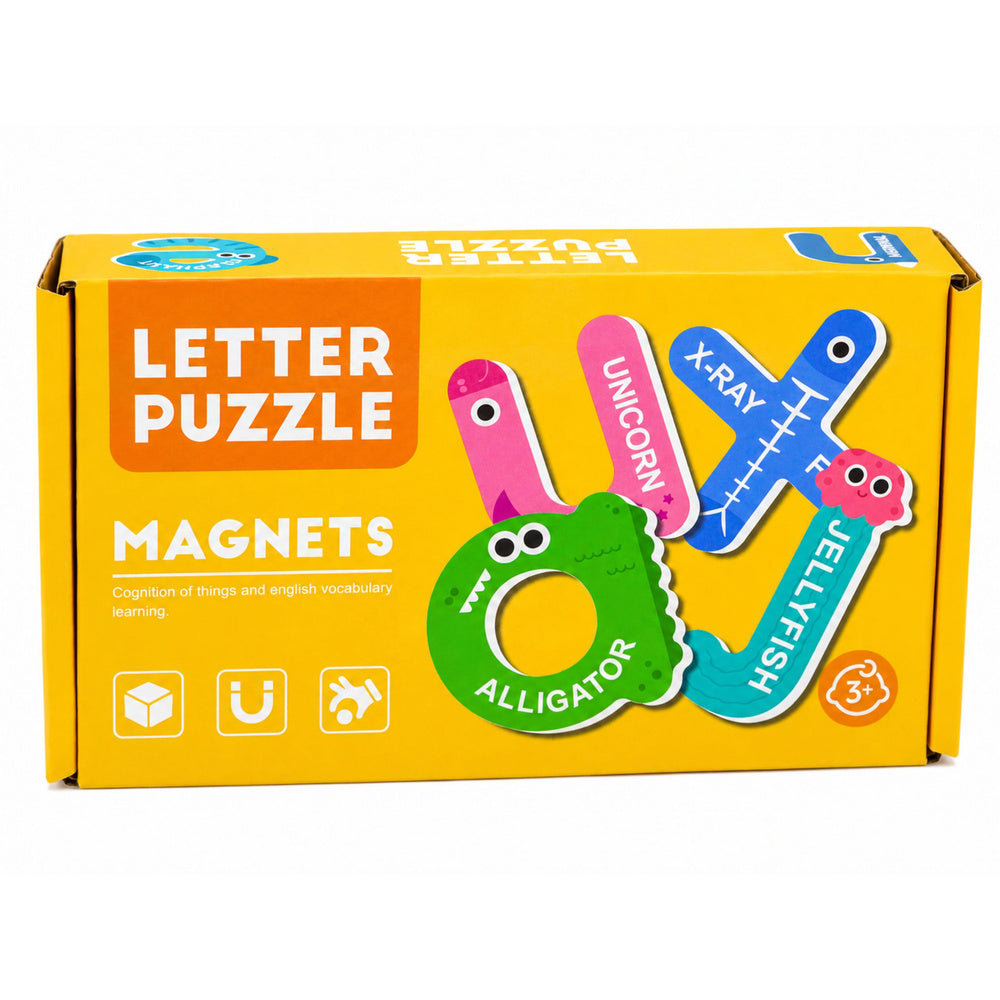 Magnetic Puzzle Letters Educational Fridge Magnets Boards 26 pcs.