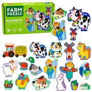 Magnetic Puzzles Pets Farm Fridge Magnets Boards 30 pcs.