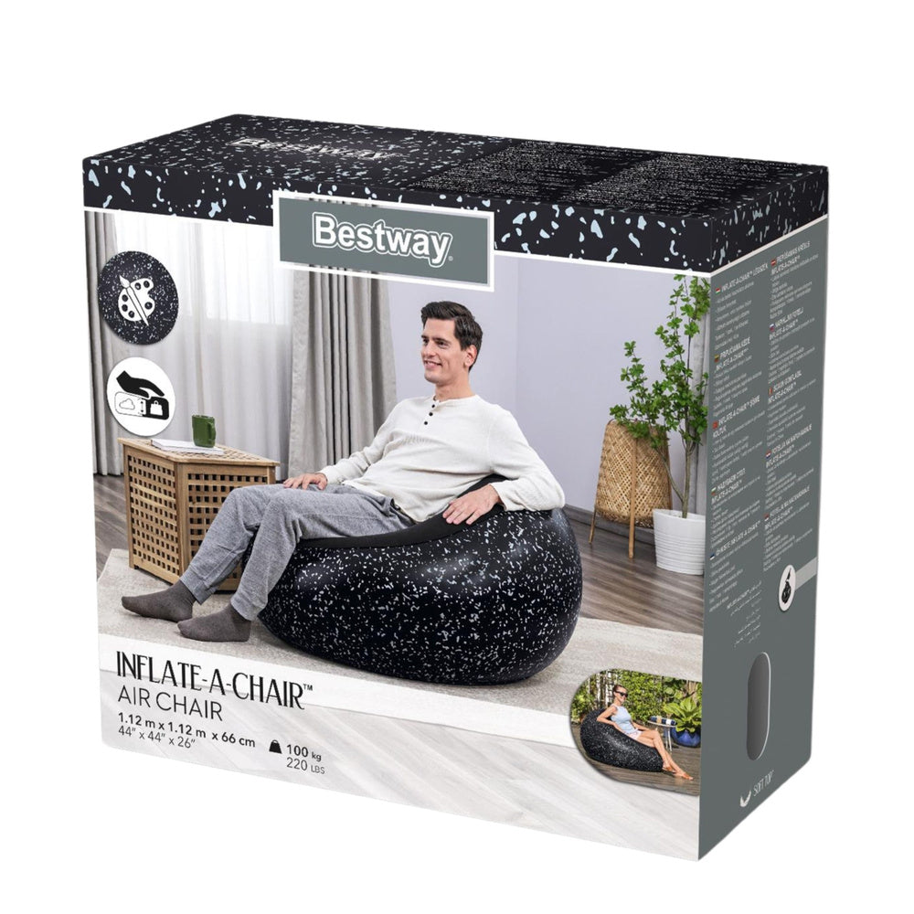 Inflatable Chair Seat Black Inflate A Chair Bestway 75153