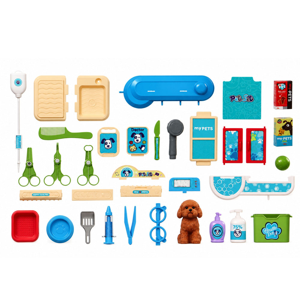 Veterinarian's Suitcase Dog Grooming Kit Brown Accessories