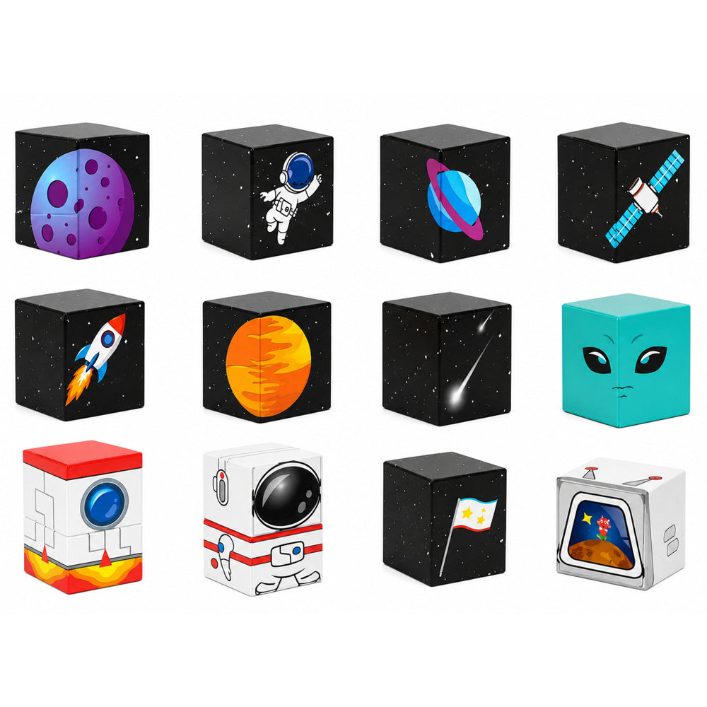 Set of Magnetic Blocks Cubes Cubes Pixels 3D Space 100 pcs.