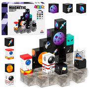 Set of Magnetic Blocks Cubes Cubes Pixels 3D Space 50 pcs.