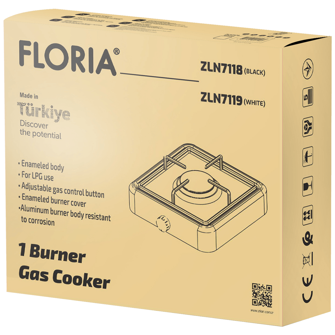 Floria Plinski rešo sa 1 plamenikom, bijela - ZLN7119