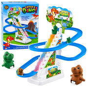 Track Dinosaur Slide Moving Stairs Figures Lights Sounds