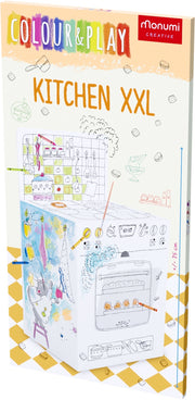 Spatial kitchen XXL coloring book for children