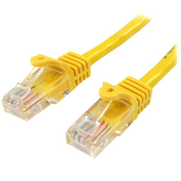 StarTech.com 45PAT50CMYL kabel za umrežavanje Žuto 0,5 m Cat5e U/UTP (UTP)