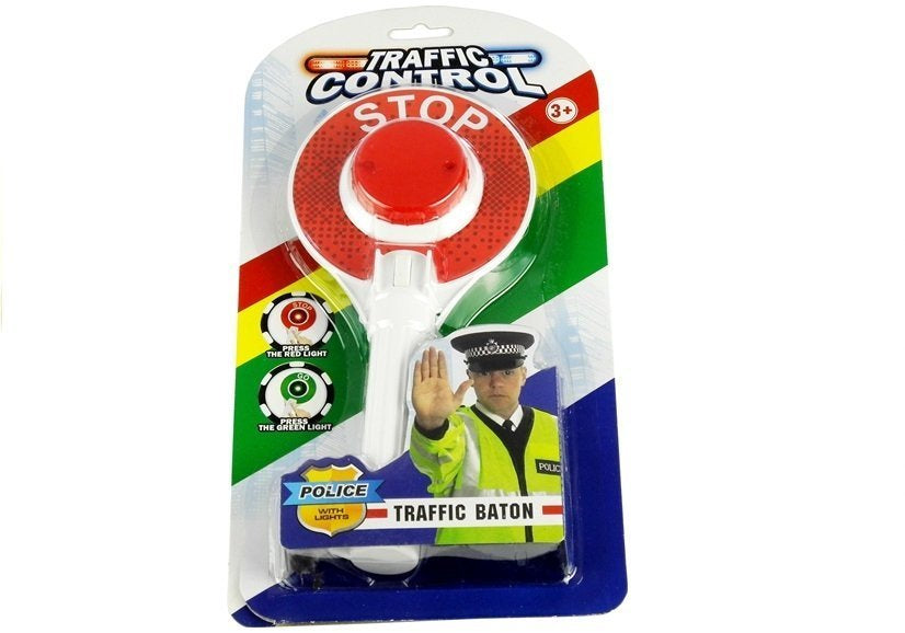 Patrolni dvostrani štap za igru policajca - crveno/zeleni