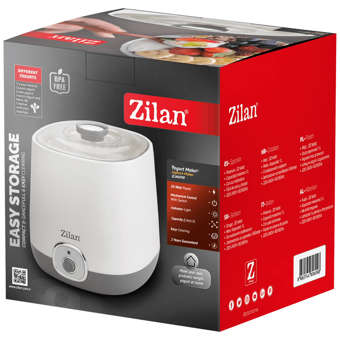 Zilan Aparat za pravljenje jogurta, 20 W - ZLN6098
