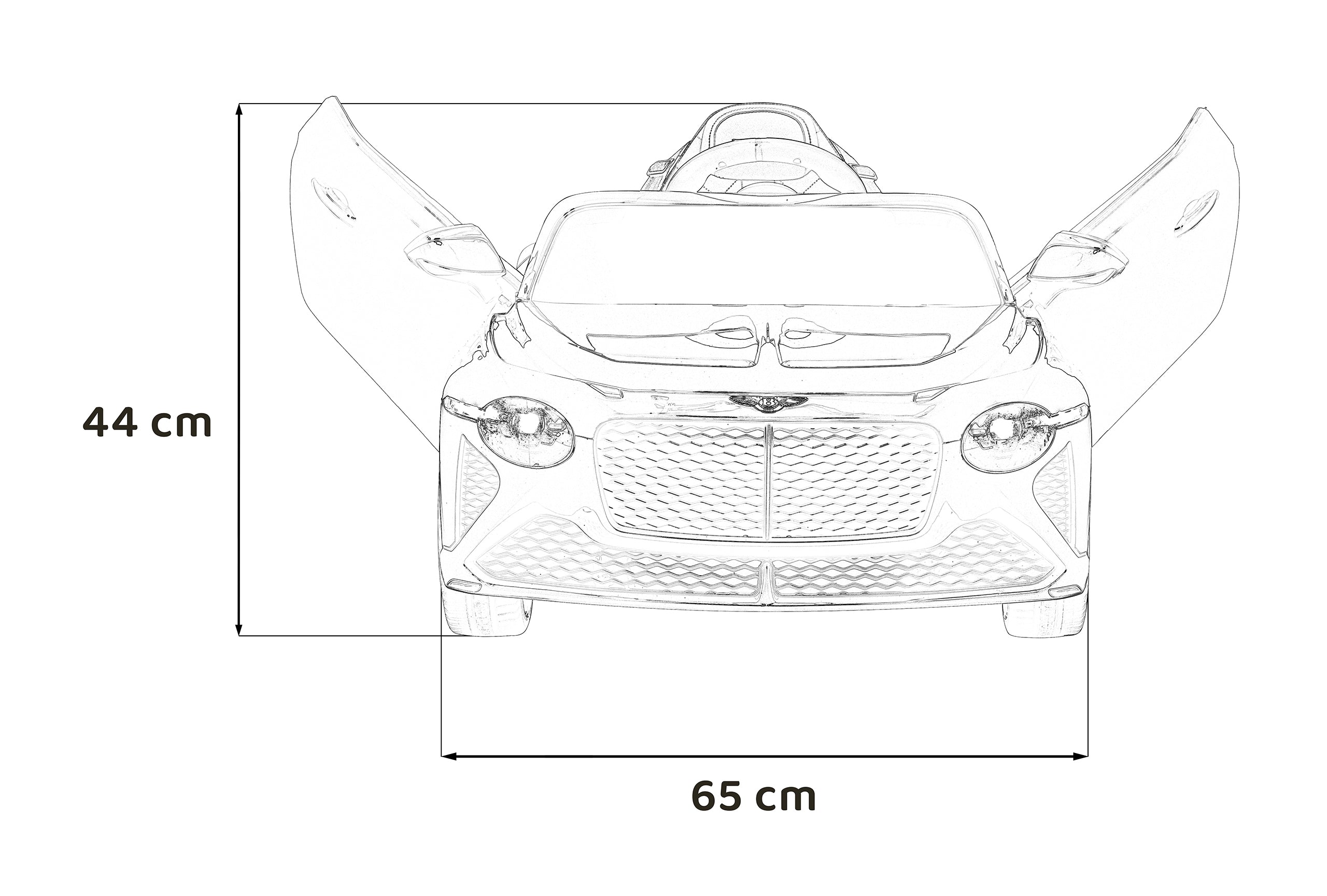 Licencirani auto na akumulator Bentley Bacalar - crni