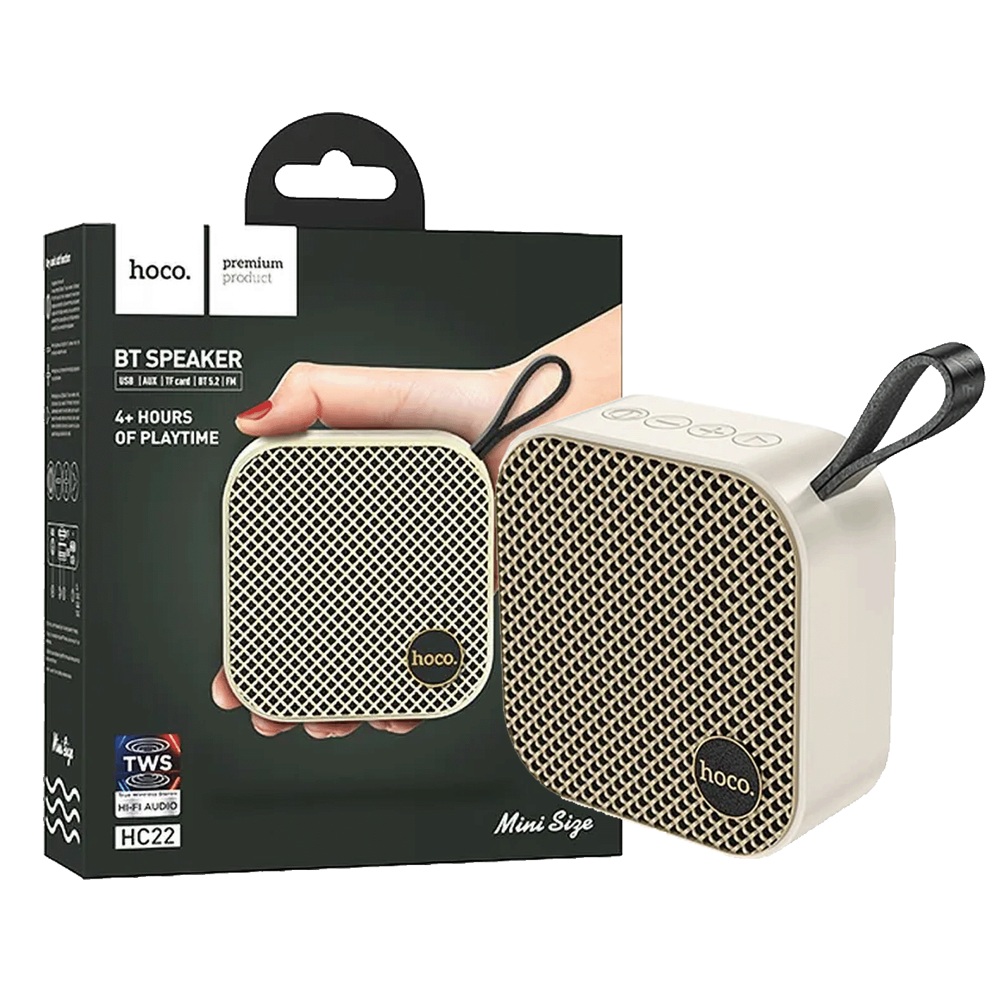 hoco. Zvučnik bežični, Bluetooth, 1200 mAh, 5W - HC22, Crni