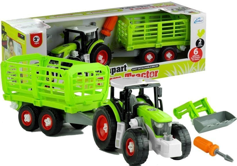 Traktor za sastavljanje s otvorenom prikolicom 43 cm