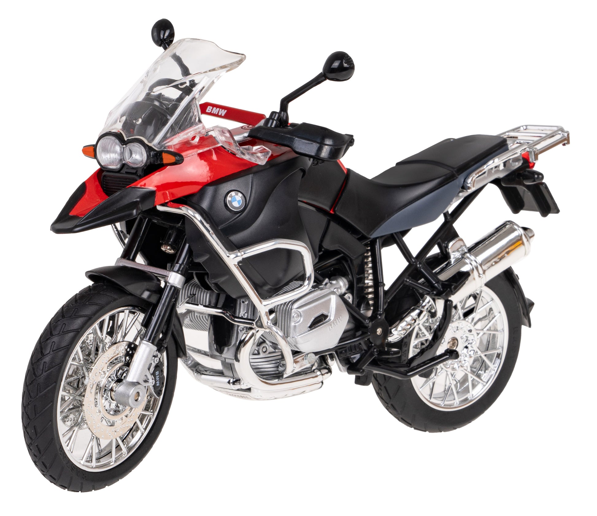 Licencirani metalni motor za igru BMW R1200GS 1:9 RASTAR - crveni