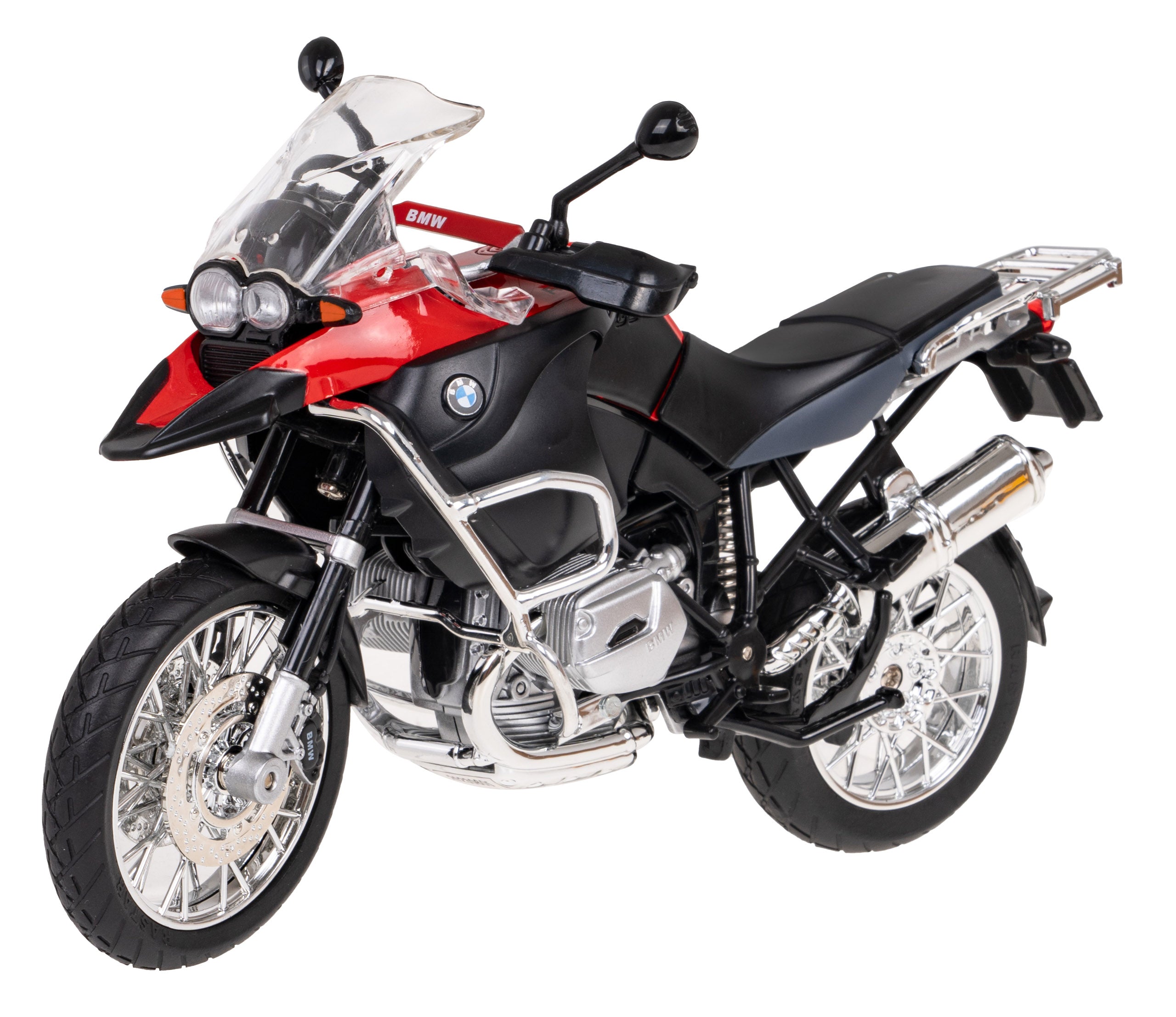 Licencirani metalni motor za igru BMW R1200GS 1:9 RASTAR - crveni