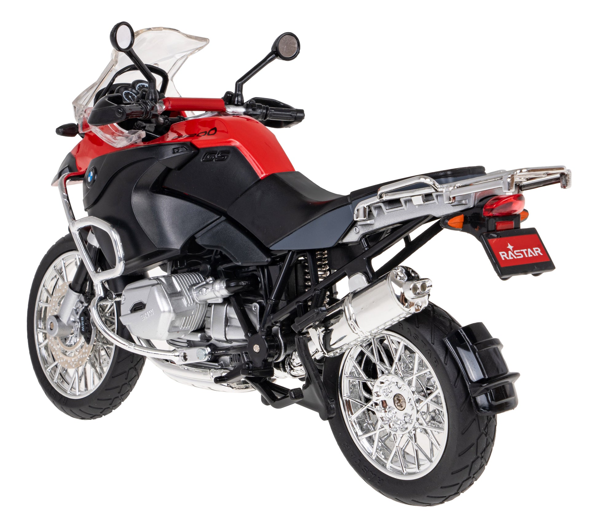 Licencirani metalni motor za igru BMW R1200GS 1:9 RASTAR - crveni