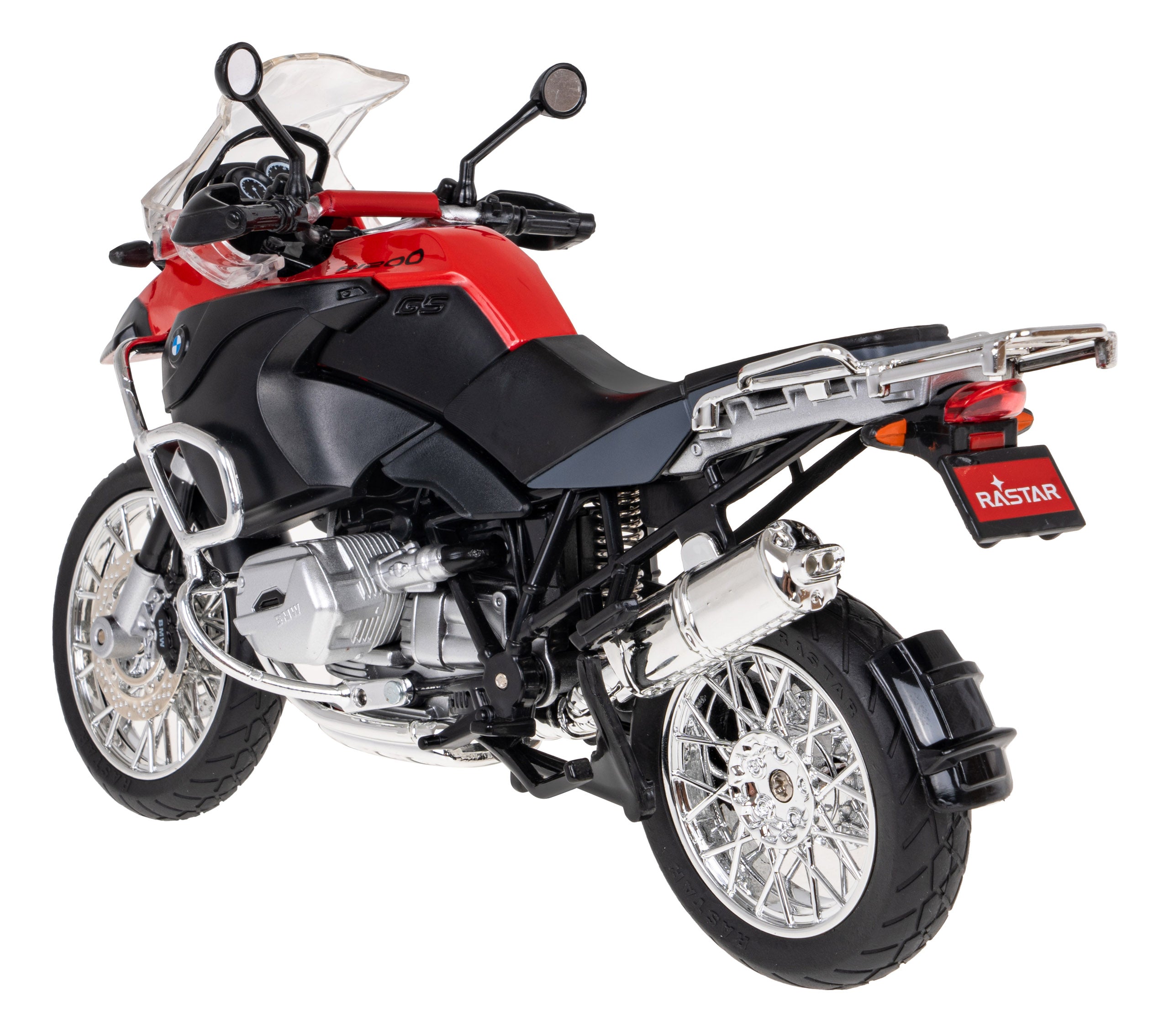 Licencirani metalni motor za igru BMW R1200GS 1:9 RASTAR - crveni