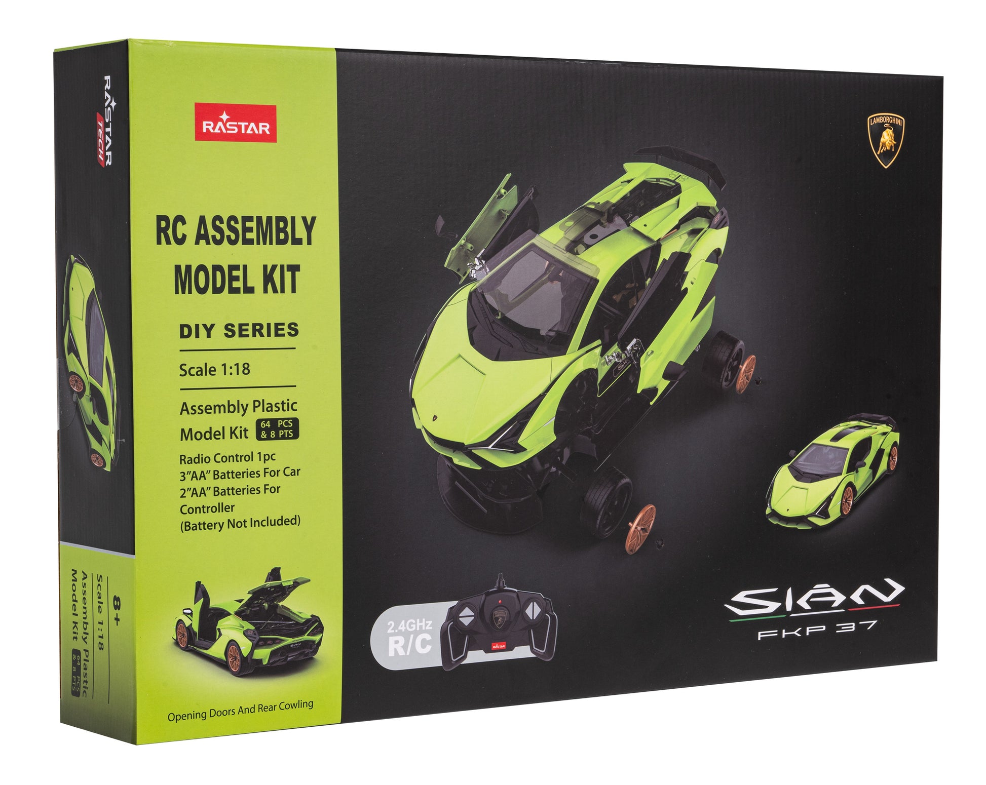 Licencirani auto na daljinsko upravljanje  Lamborghini Sian 1:18 RASTAR - zeleni