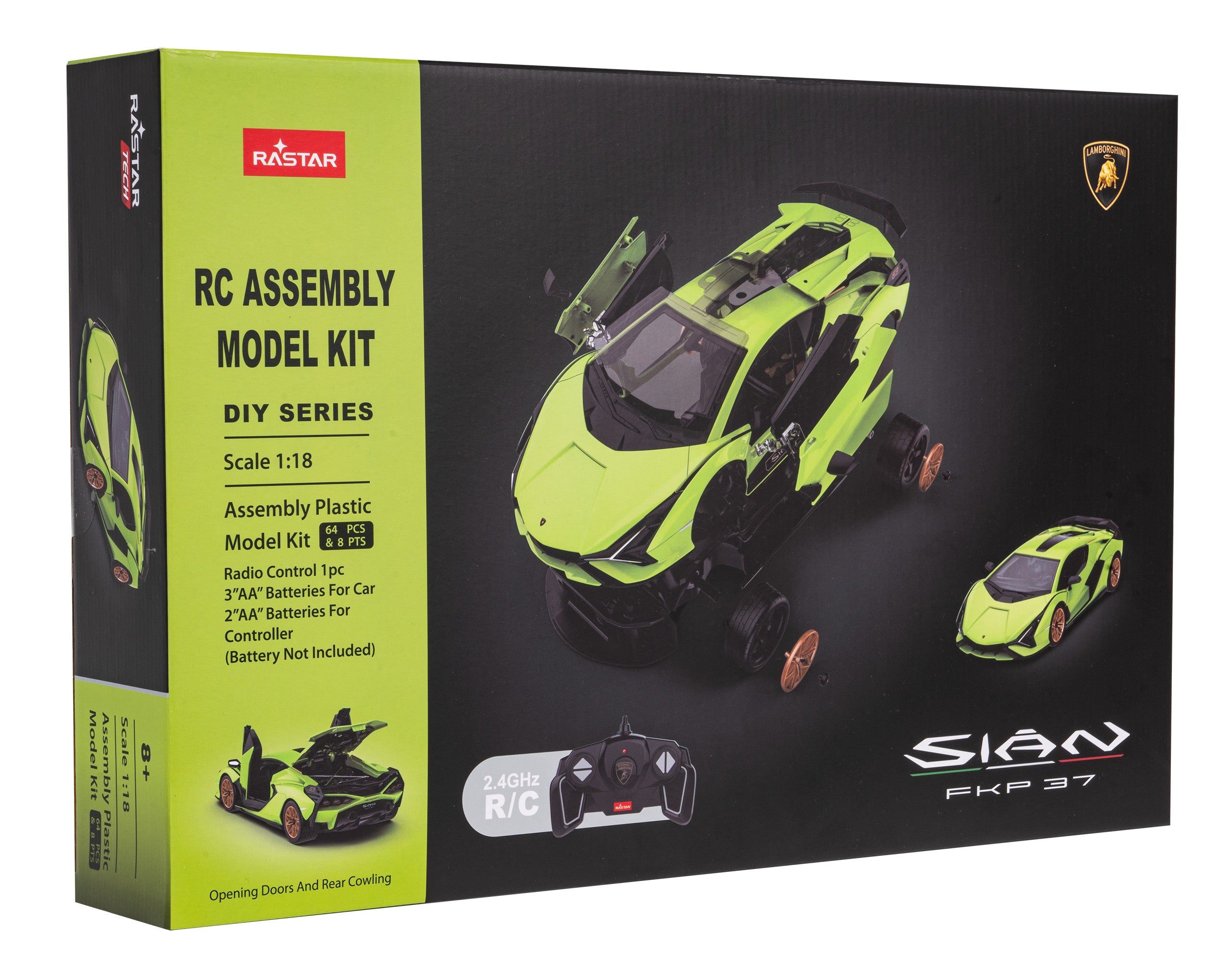Licencirani auto na daljinsko upravljanje  Lamborghini Sian 1:18 RASTAR - zeleni