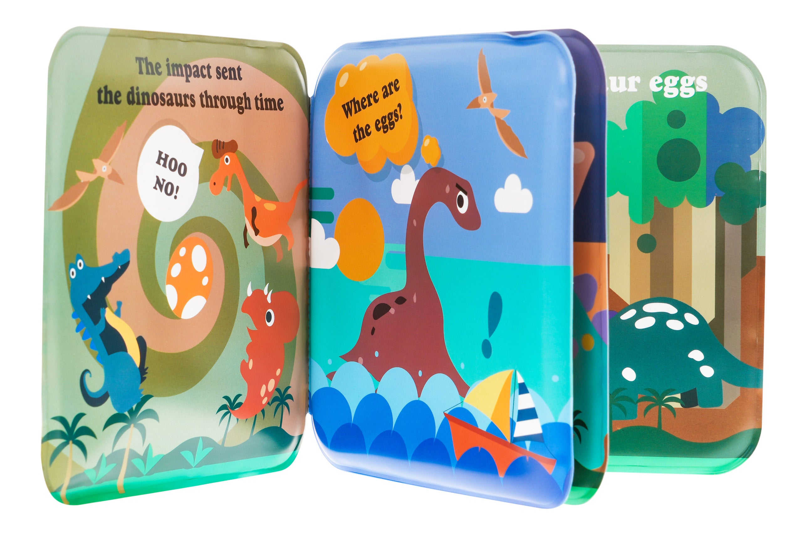 Set gumenih lutaka dinosaura + knjiga