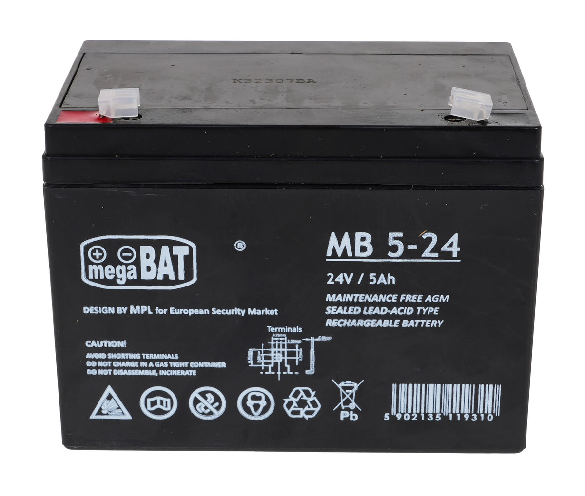 Vehicle parts battery 24V 5AH