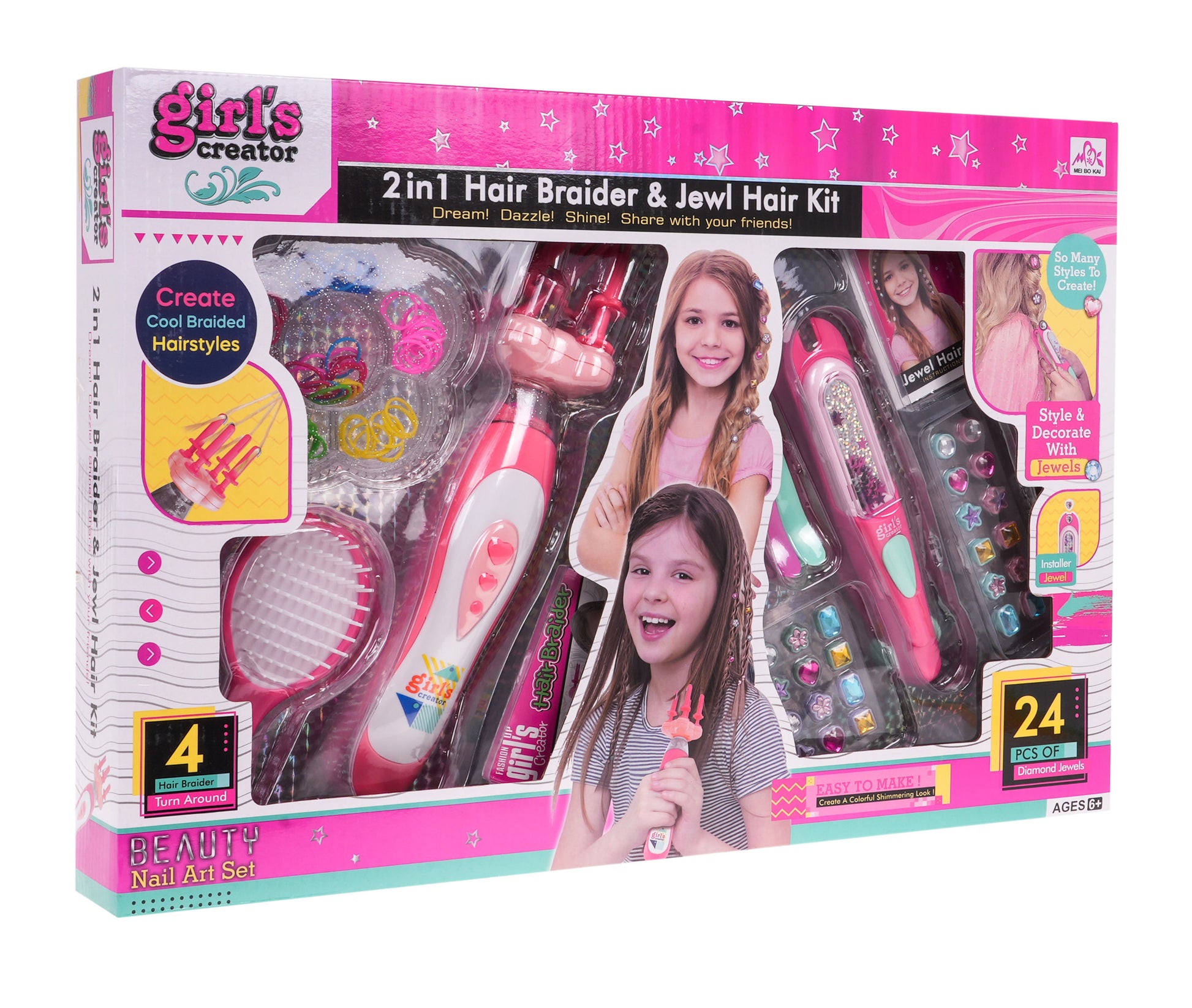 Set for braids with jewelry