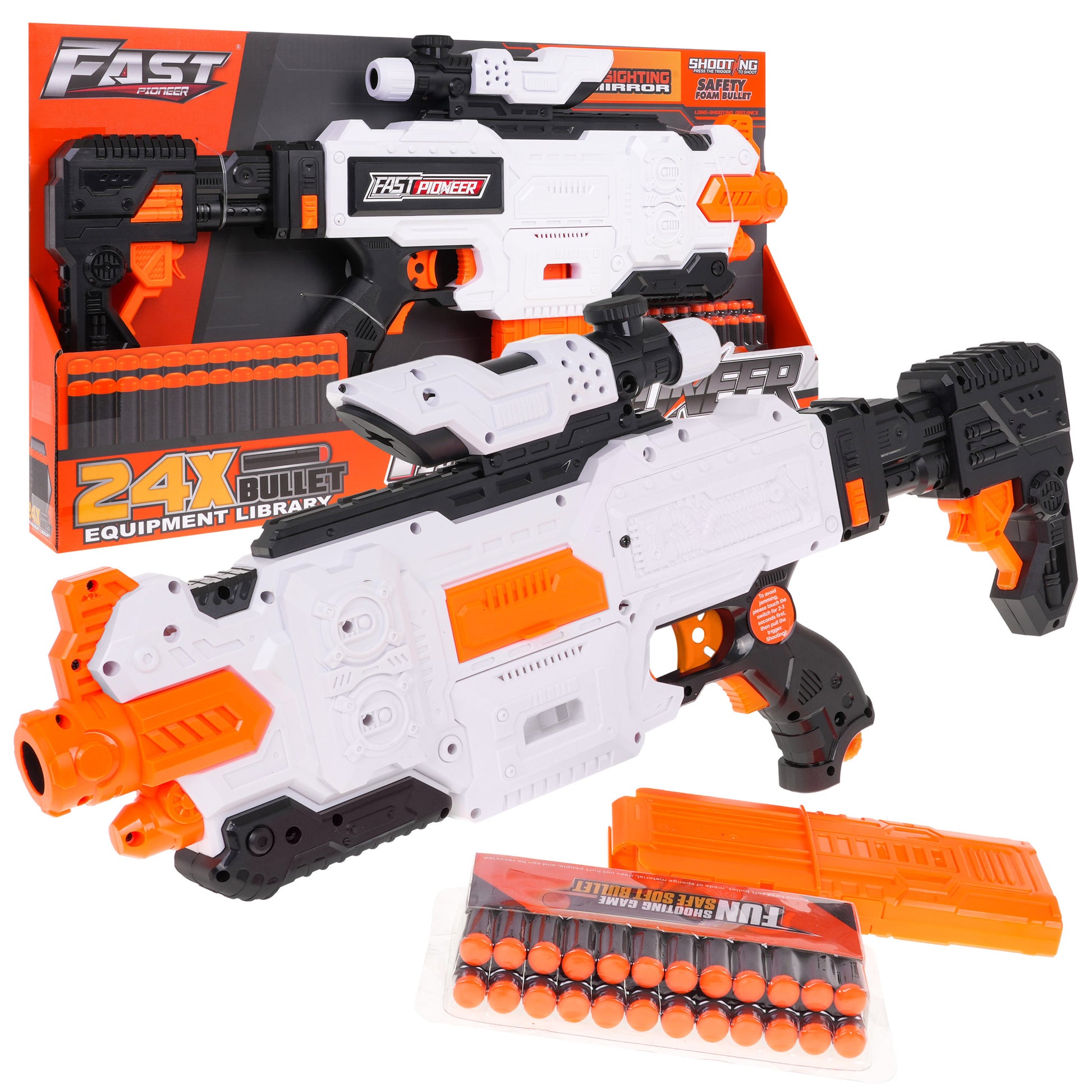 Puška za igru Fast Pioneer - bijela