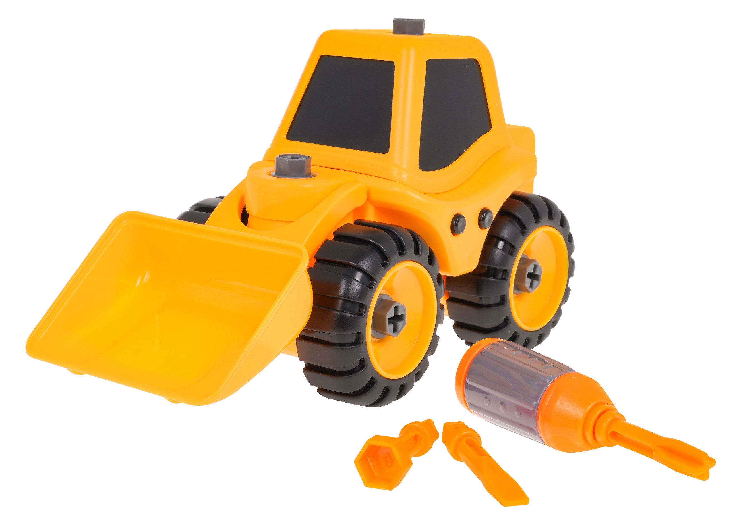 Buldožer za sastavljanje 18 cm - žuti