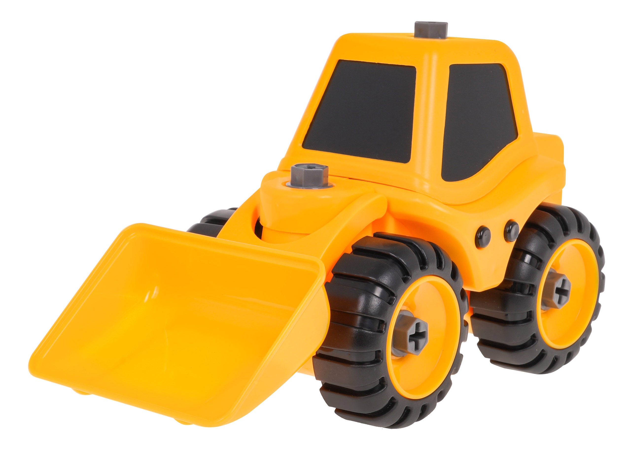 Buldožer za sastavljanje 18 cm - žuti