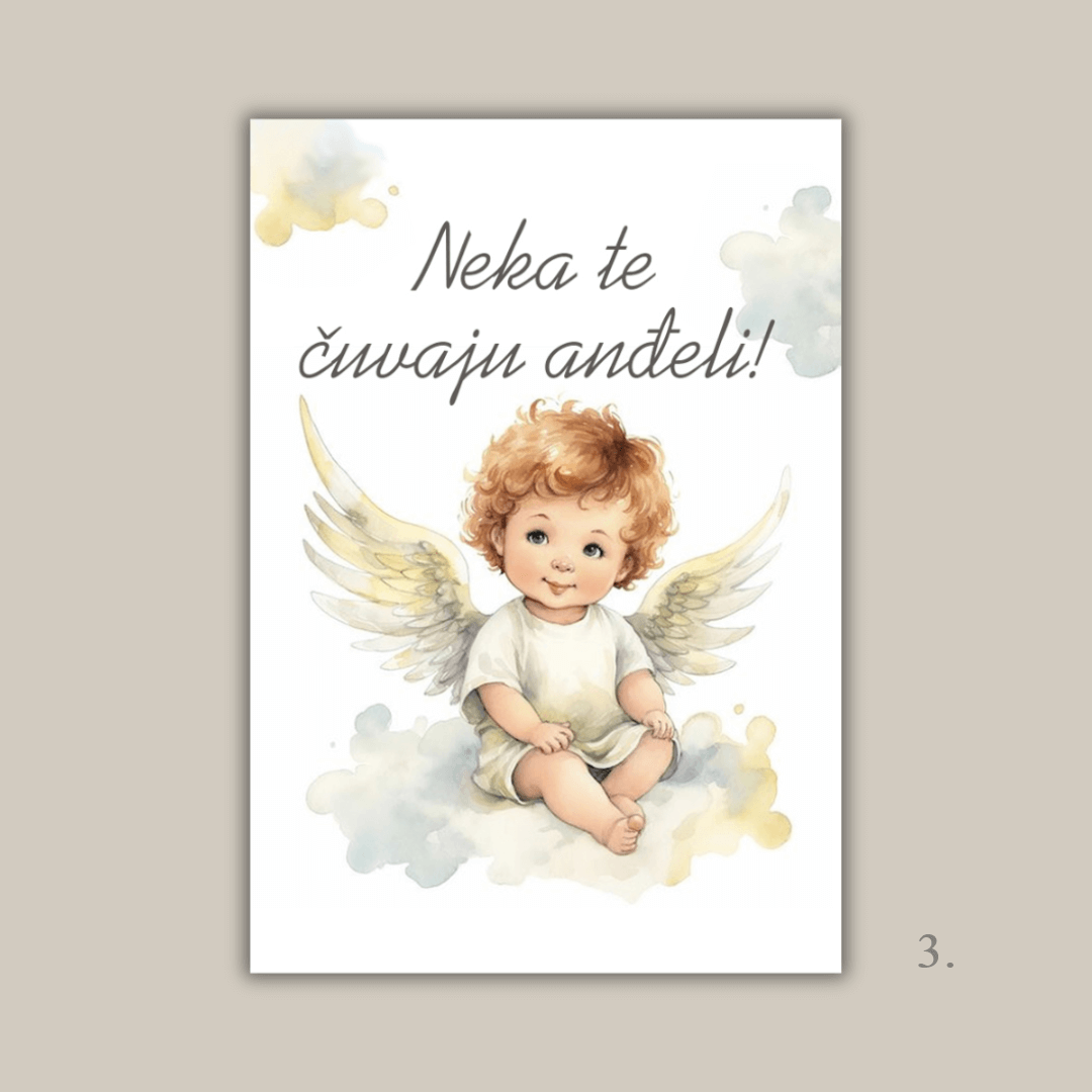 Magneti “Neka te čuvaju anđeli” – nježna uspomena za krštenje, rođenje i posebne trenutke