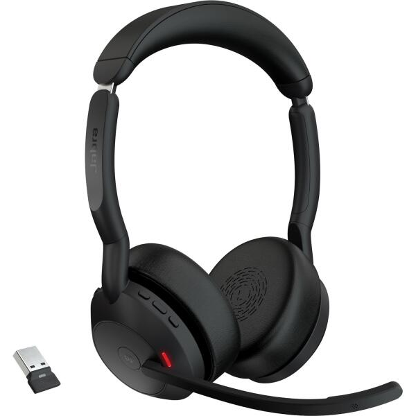 Jabra 25599-999-989 naglavne slušalice i slušalice s ugrađenim mikrofonom Žičano i bežično Obruč za glavu Ured / pozivni centar Bluetooth Postolje za punjenje Crno