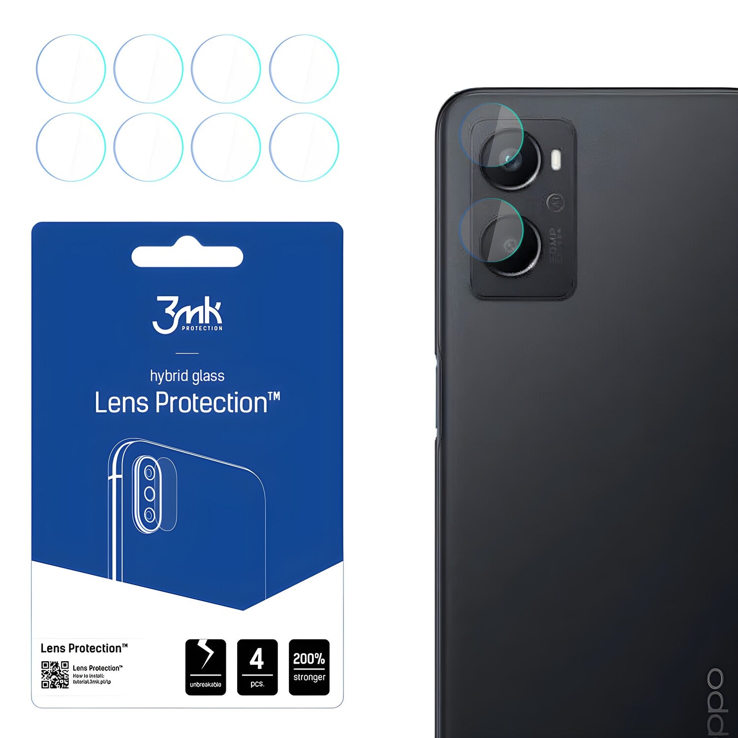 Zaštitno hibridno staklo 3mk FlexibleGlass za Oppo A96 - Prozirna KP20525