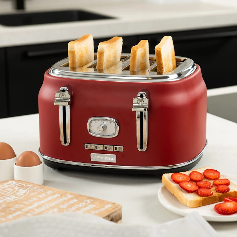 Westinghouse Retro Red 4 Slice toster