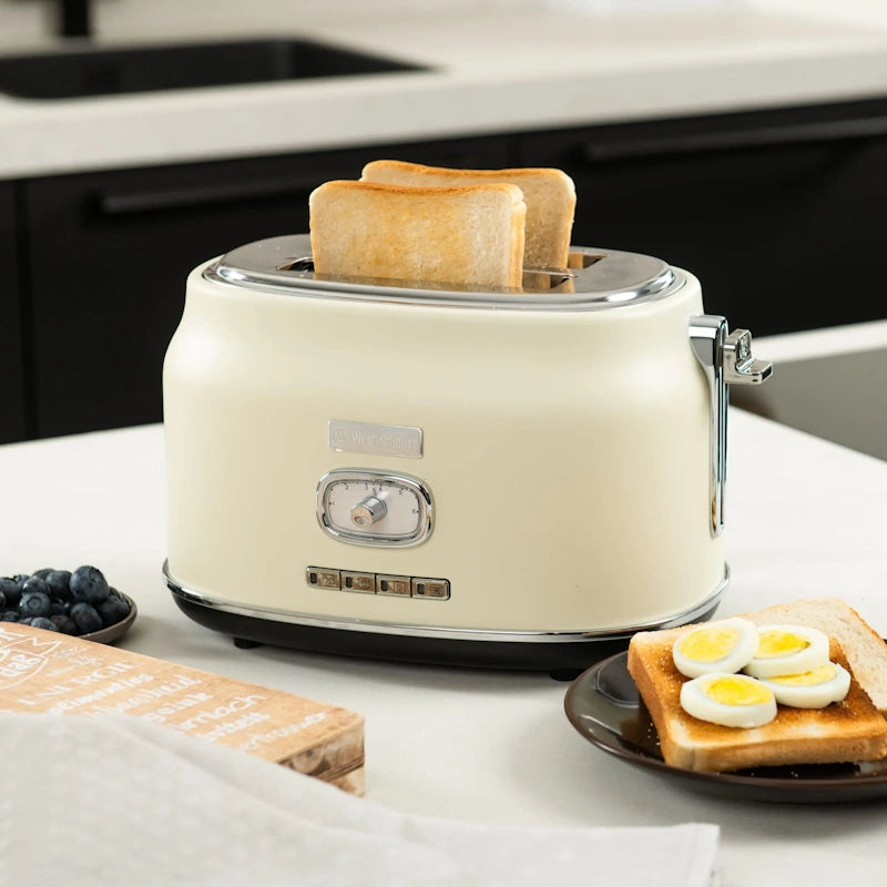 Westinghouse Retro White 2 Slice Toaster